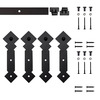 Quiet Glide Soft Close 48" Black Diamond Mini Double Barn Door Hardware NT.1310.05.08-48-2-SC